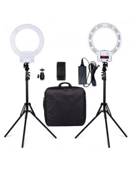 12" LED Ring Lights and 2m Light Stands US Standard White